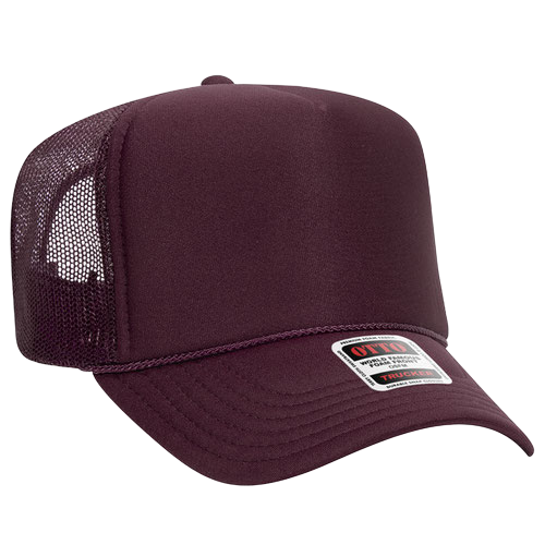 Otto Cap 39-165 5-Panel High Crown Mesh Back Trucker Hat