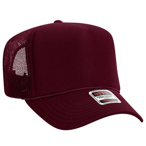 Otto Cap 39-165 5-Panel High Crown Mesh Back Trucker Hat