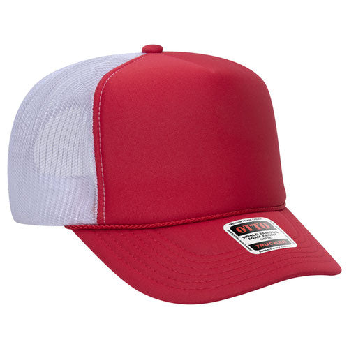 Otto Cap 39-165 5-Panel High Crown Mesh Back Trucker Hat