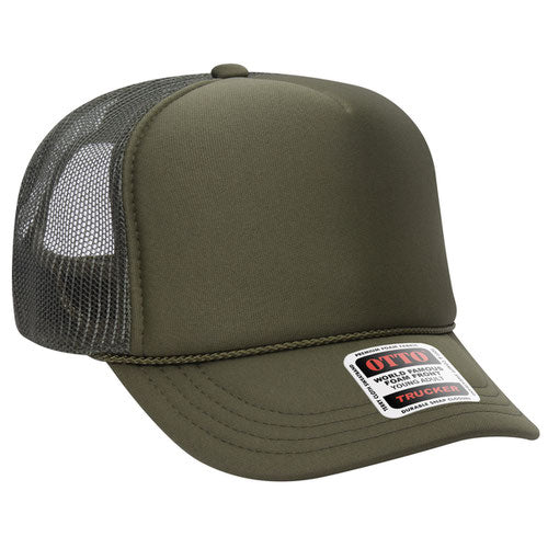 Otto Cap 39-165 5-Panel High Crown Mesh Back Trucker Hat