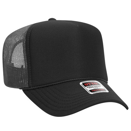 Otto Cap 39-165 5-Panel High Crown Mesh Back Trucker Hat
