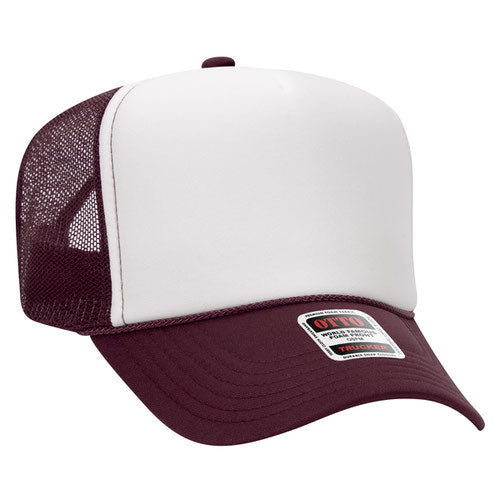 Otto Cap 39-165 5-Panel High Crown Mesh Back Trucker Hat